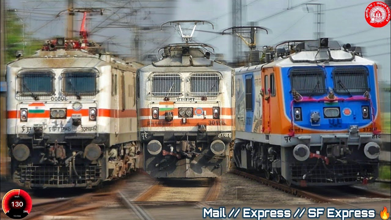🔥 High Speed Corridor 130 Vs 110 Kmph Action OMS + RAJDHANI + DURONTO Express 
