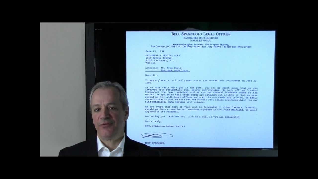 Information for Clients of Greg Nowik (Tony Spagnuolo, Spagnuolo & Company Real Estate Lawyers)
