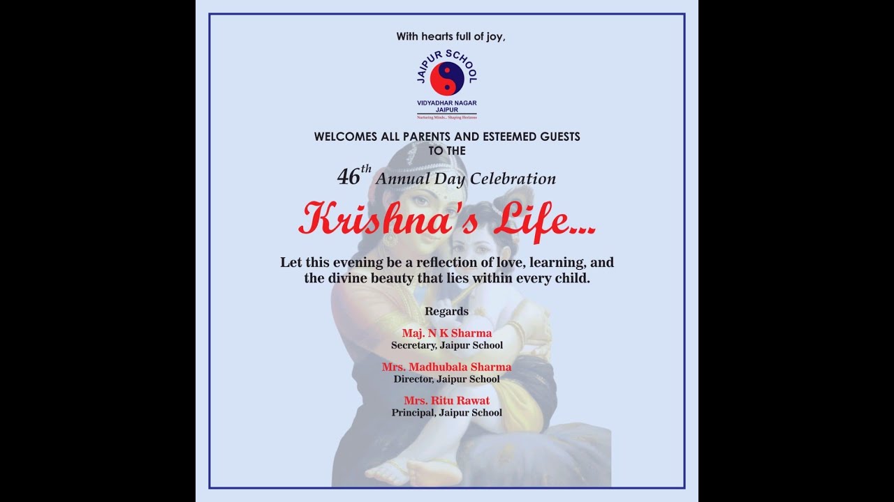 46th Annual Day II Jaipur School II 16 Oct 2025