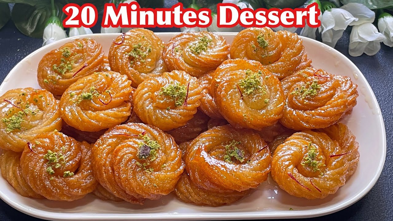 20 Minutes Dessert/ Instant Dessert । घर में ही रखी हुई चीज़ों से बनाएँ स्वादिष्ट मिठाई