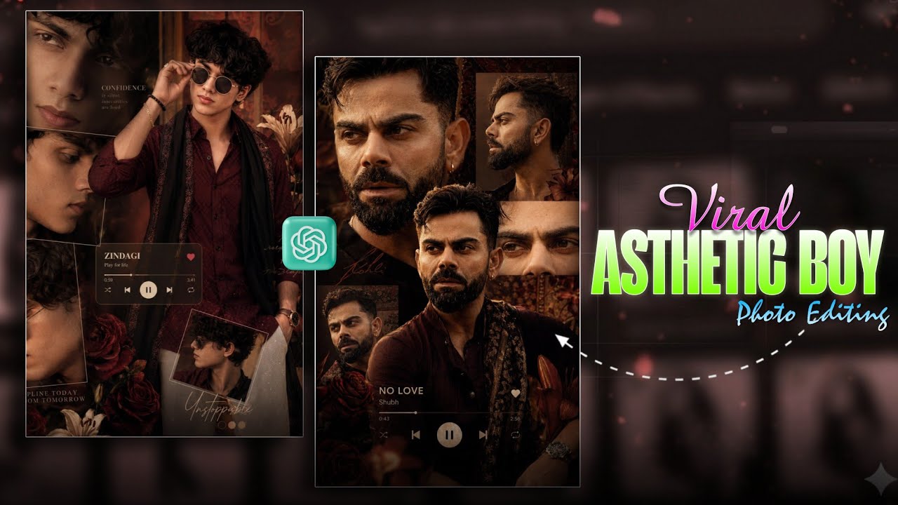 Instagram Viral Cinematic Boy Photo Editing 😍 Aesthetic Collage Edit Tutorial (AI Edit)