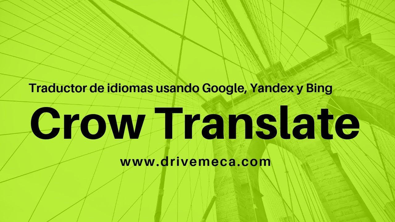 Crow Translate 😮 Traductor de idiomas usando Google, Yandex y Bing