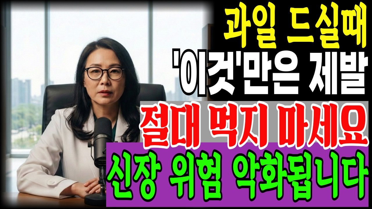 죽어가는 신장 살리는 기적의 과일 TOP3 VS 콩팥 망치는 최악의 과일 TOP3 | 콩팥건강 | 신장건강 | 시니어건강 | 건강정보 | 과일
