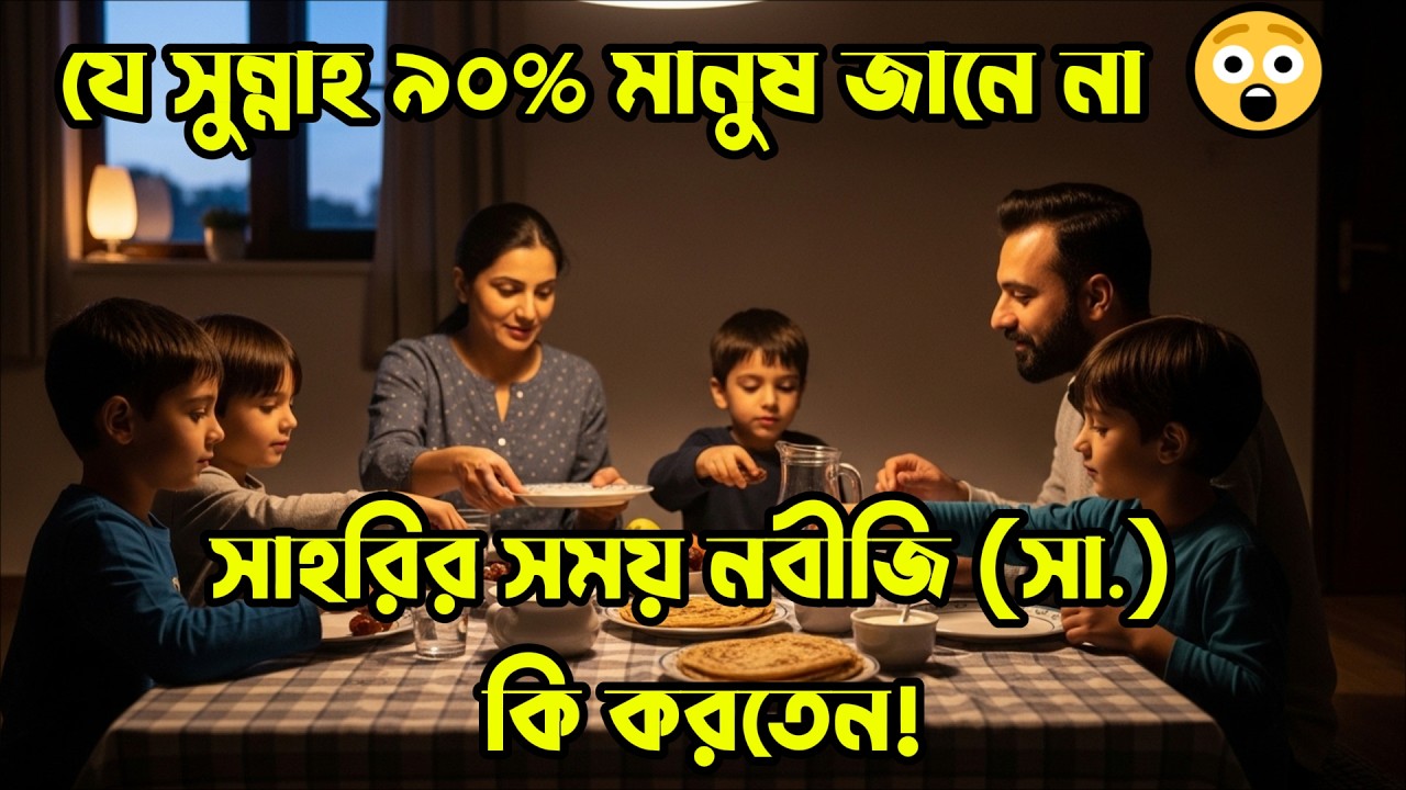 যে সুন্নাহ ৯০% মানুষ জানে না 😲 সাহরির সময় নবীজি (সা.) কি করতেন!