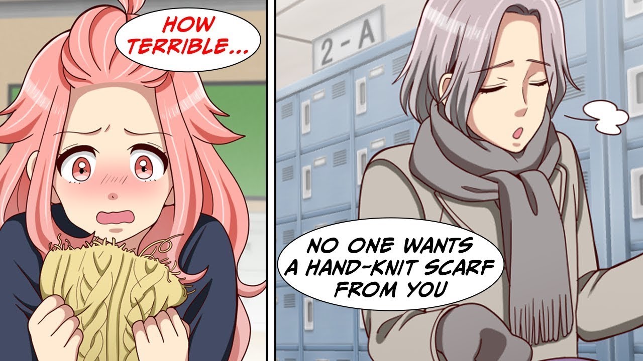 Someone destroyed my scarf that I was knitting as a Valentine's gift, but the next day.. [Manga Dub]