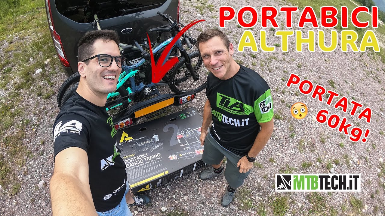 Portabici ALTHURA da gancio di traino...anche per EBIKE ❗   👉 60Kg di portata 😁