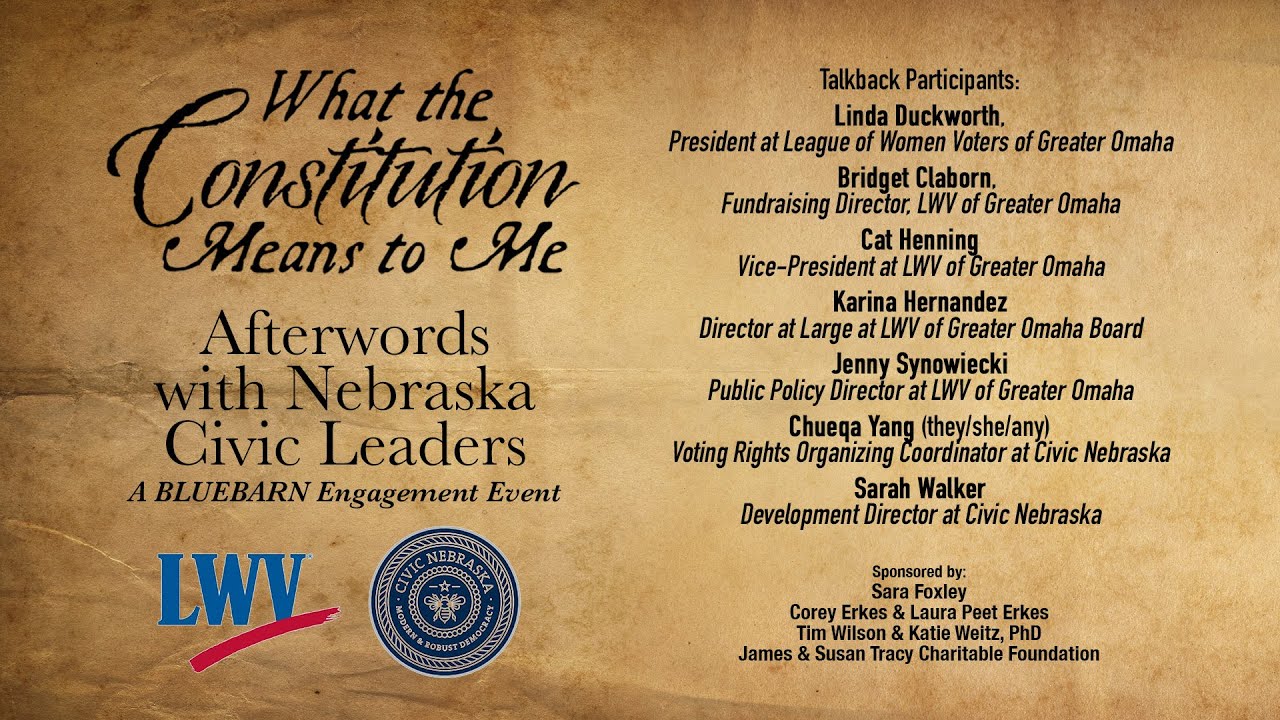 What the Constitution Means to Me: Afterwords with Nebraska Civic Leaders