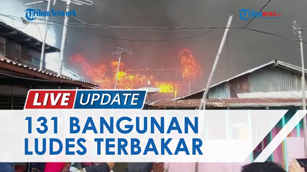 131 Bangunan di Pasar Tua Bitung Ludes Terbakar, Korban Kebakaran Diungsikan di 3 Titik