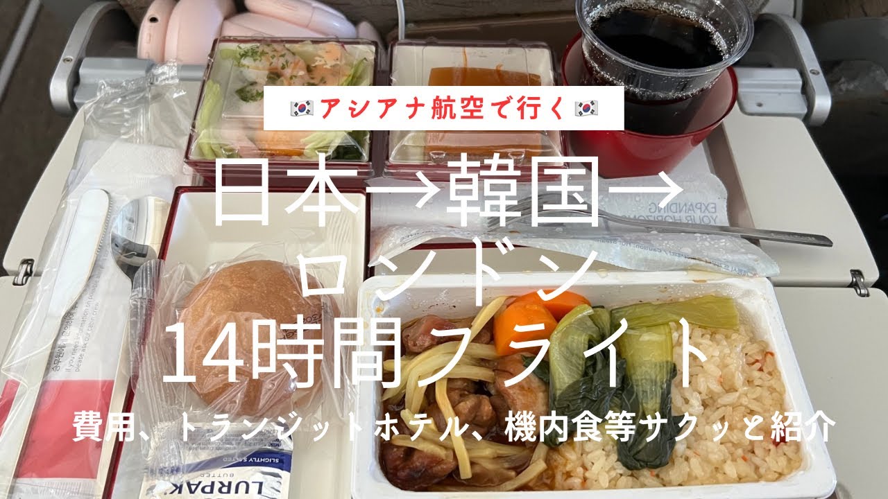 [ Trip_Vlog] アシアナ航空で行くロンドンまでの乗り継ぎの旅✈️セントレア→仁川→ヒースロー🇯🇵🇰🇷🇬🇧サクッと費用等紹介