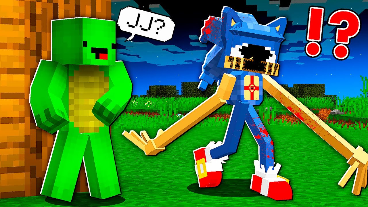 Как Джей-Джей стал СКАРАЙ ШИН СОНИК EXE и НАПАДАЛ на Майки? - в Minecraft (Maizen)