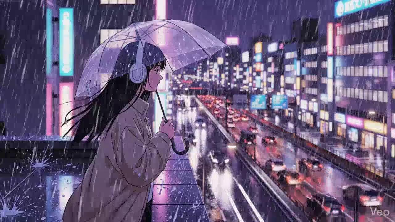 Rainy Neon Streets 🌧️ Japanese City Lofi | Study Beats