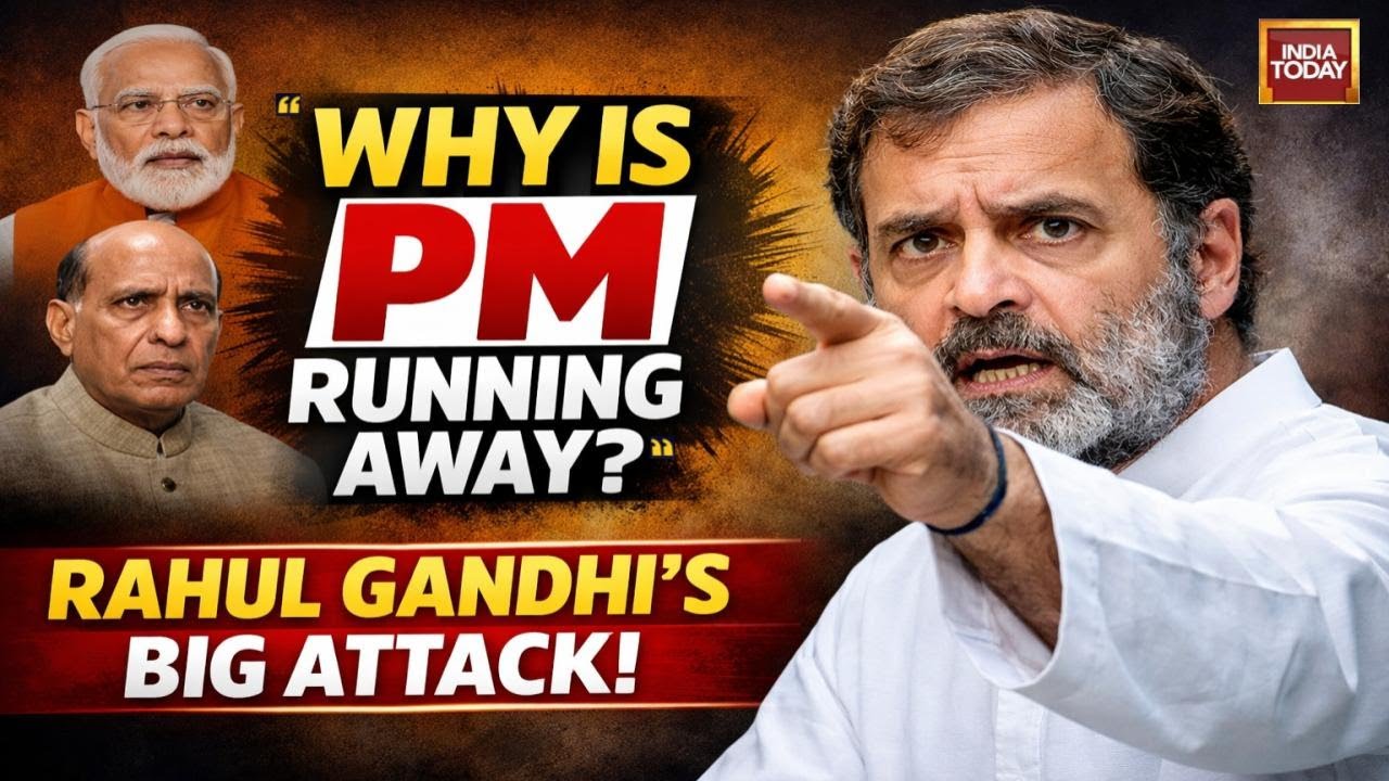 Rahul Gandhi Says PM Modi &ldquo;Ran Away From Decisions&rdquo;, Questions Leadership in Parliament