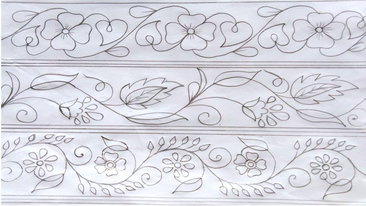 Hand Embroidery Pattern,Hand Drawing design,Nakshi katha design 163,কাঁথার ডিজাইন,हाथ ड्राइंग डिजाइन