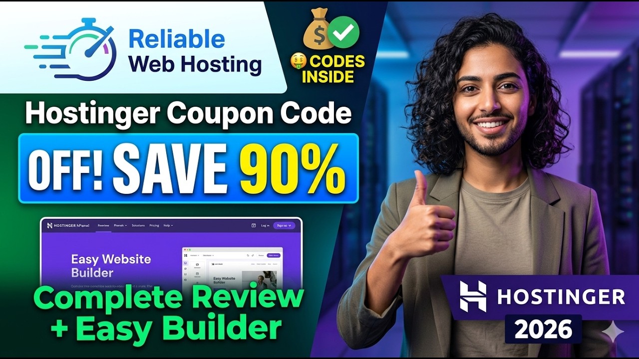 Hostinger Coupon Code 2026 🤑 Hostinger Review: Best Hosting + Free Website Builder!