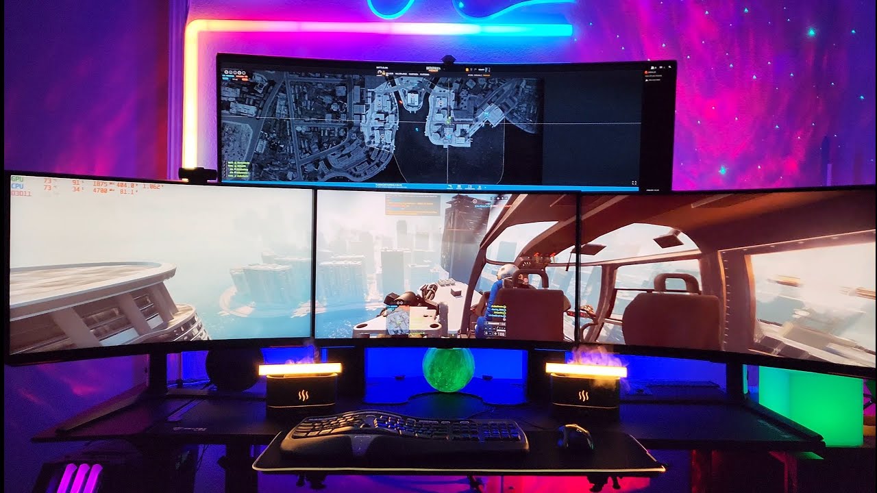 Battlefield 4 - Triple 4K Monitor - RTX 3090 FTW3 Ultra - Ultimate RGB Gaming Setup