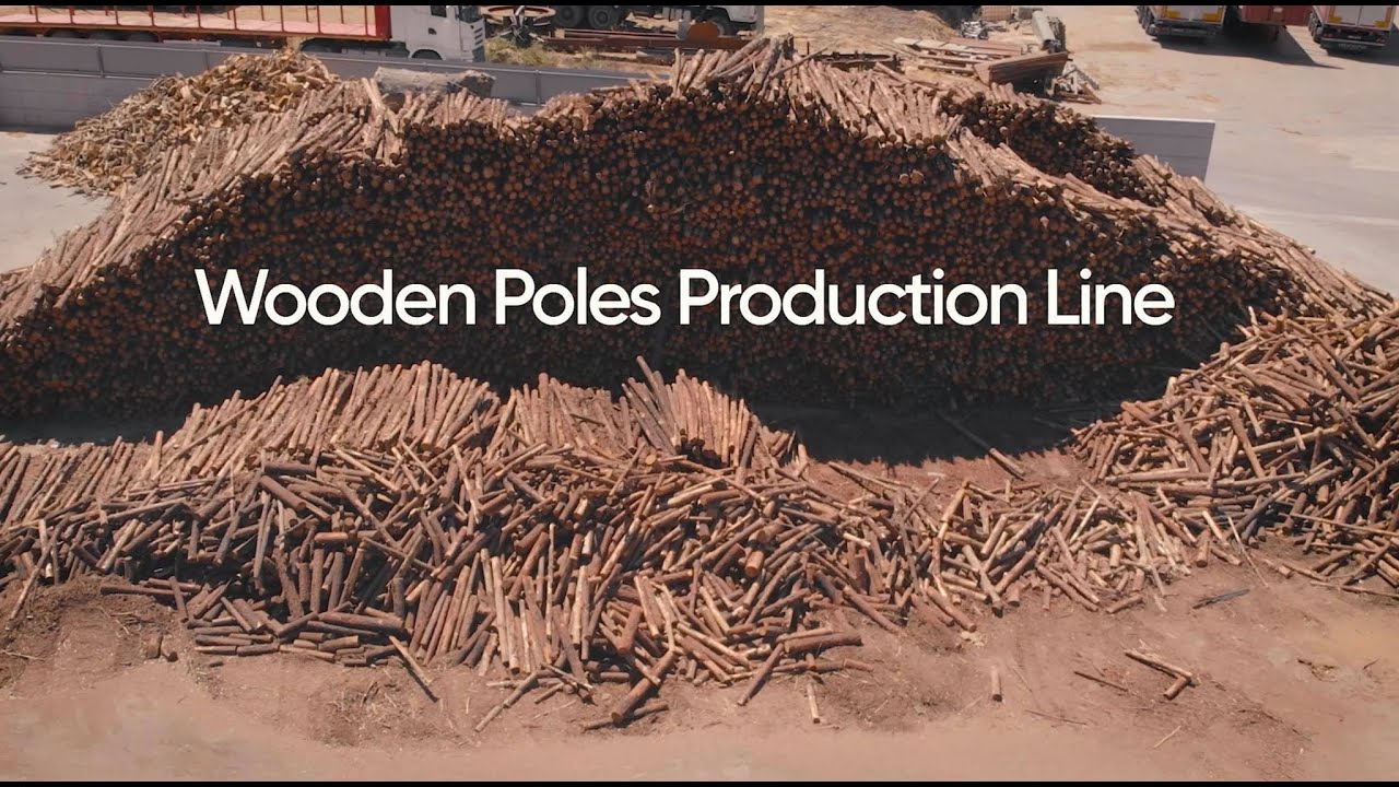 Wooden Poles Production Line!