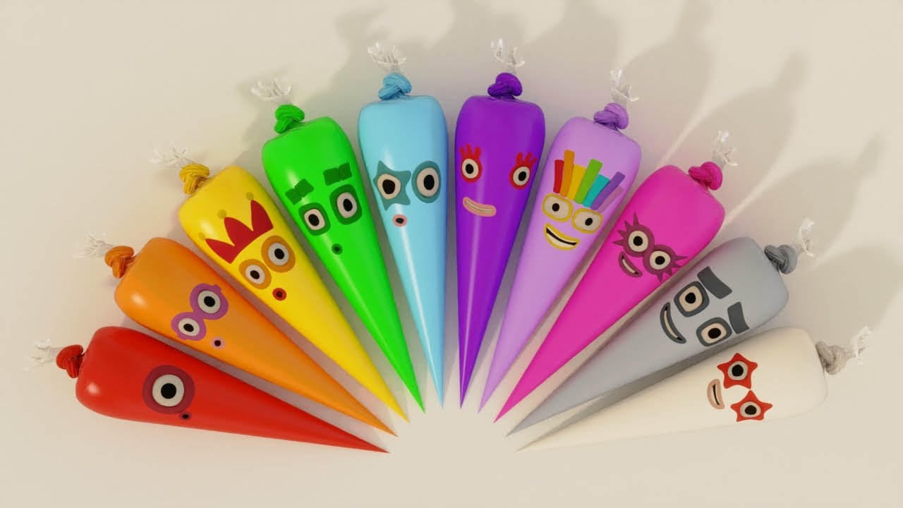 Numberblocks with Piping Bags | Learn Colors and Numbers Song