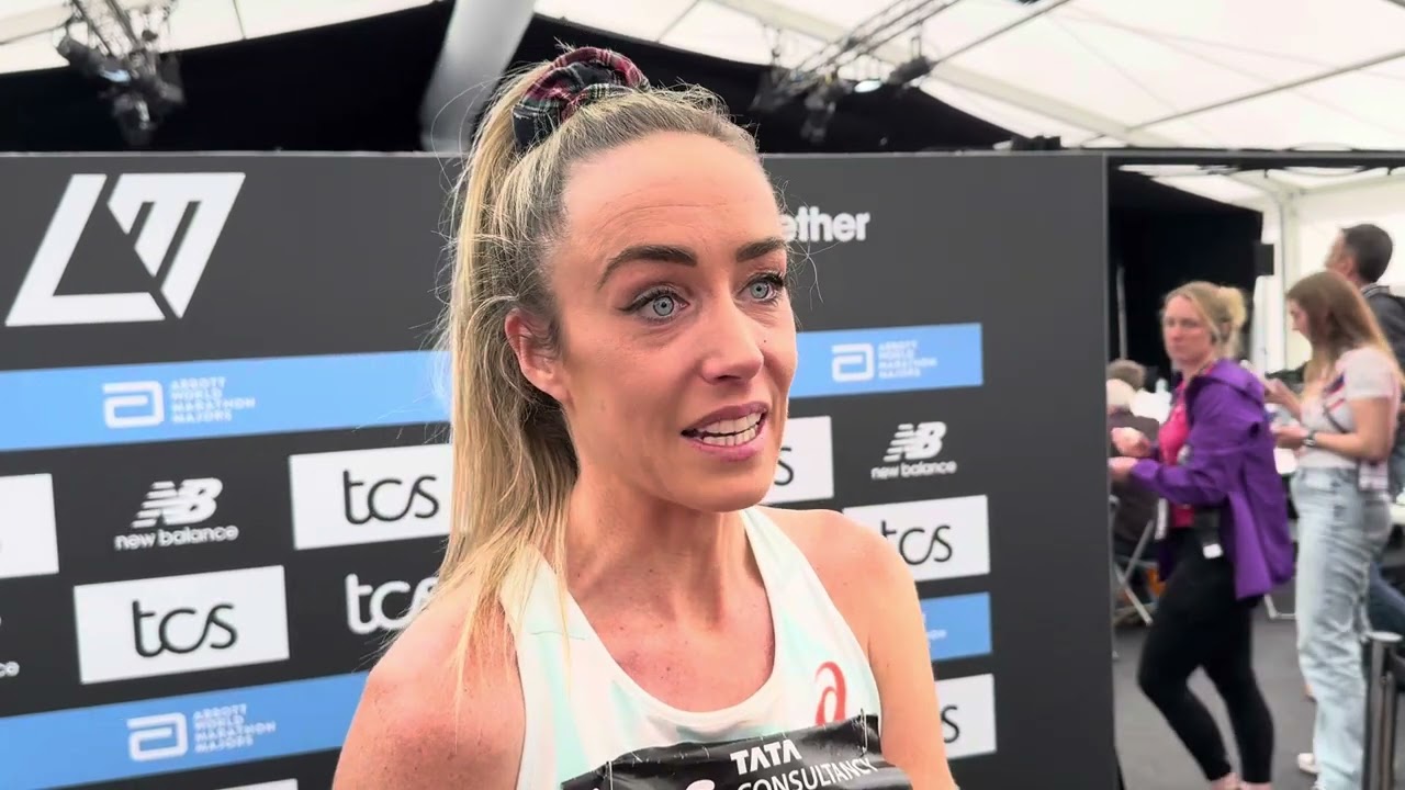 Eilish McColgan after 2:24:25 Scottish record at 2025 London Marathon