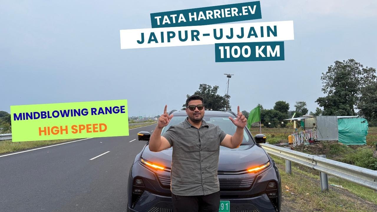 “Jaipur to Ujjain 1100 KM Road Trip 🚗 | Tata Harrier EV Long Drive Experience”