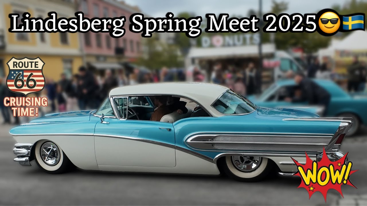 Lindesberg Spring Meet and Cruising PT3🔥🔥😎🇸🇪 #classiccars #oldschool #sweden #classic #v8 #party