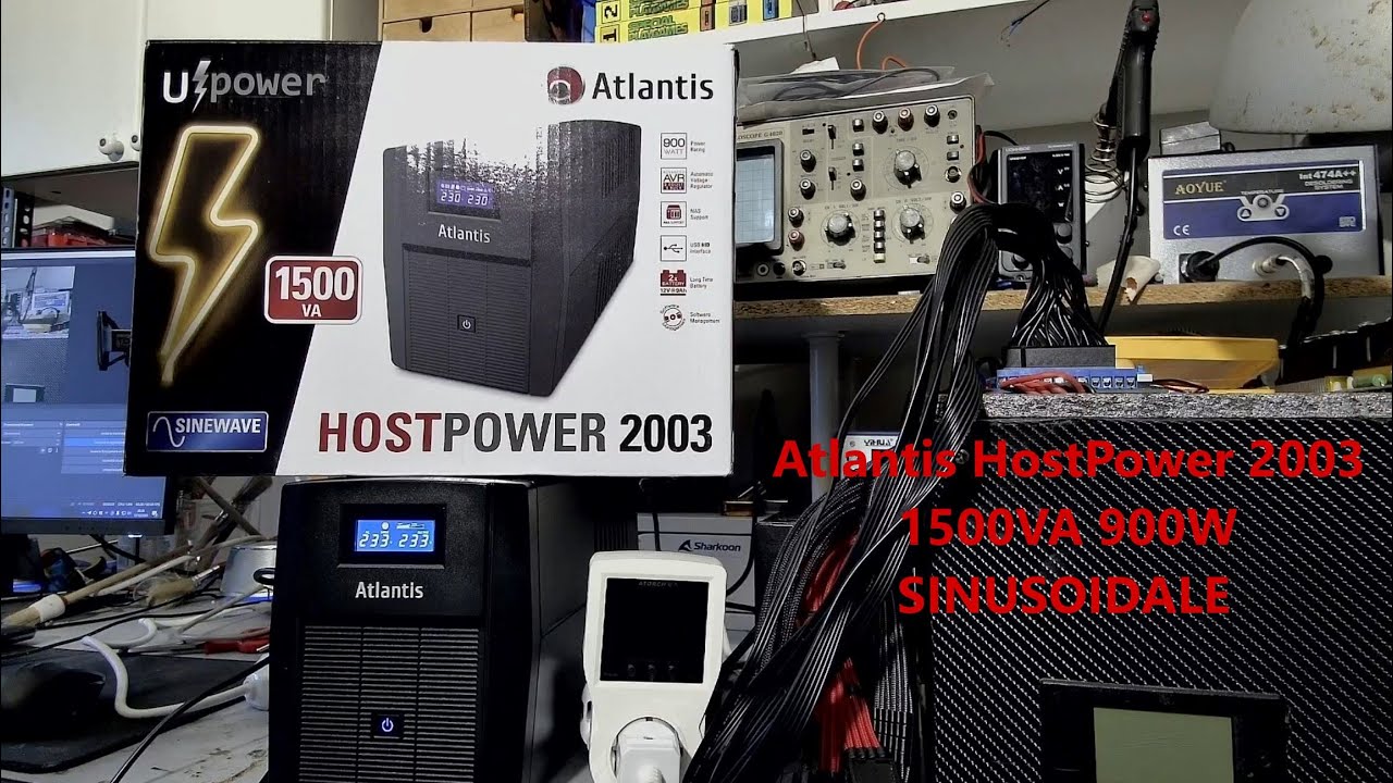 Test e recensione UPS ATLANTIS HostPower 2003 sinusoidale 1500VA 900W