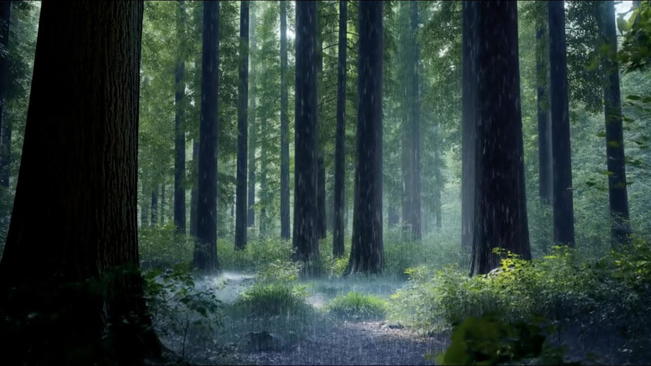 Gentle Forest Rain 5 Hours | Natural Rain Sounds for Sleep & Relaxation (ASMR)