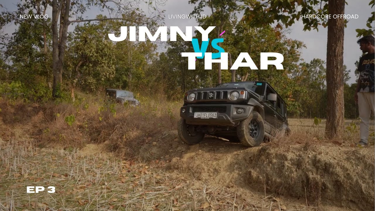 Thar ROXX vs Jimny Jungle Off-Road | 5-Foot Snake Encountered! 🐍#jimny #thar #offroad #trail #snake 