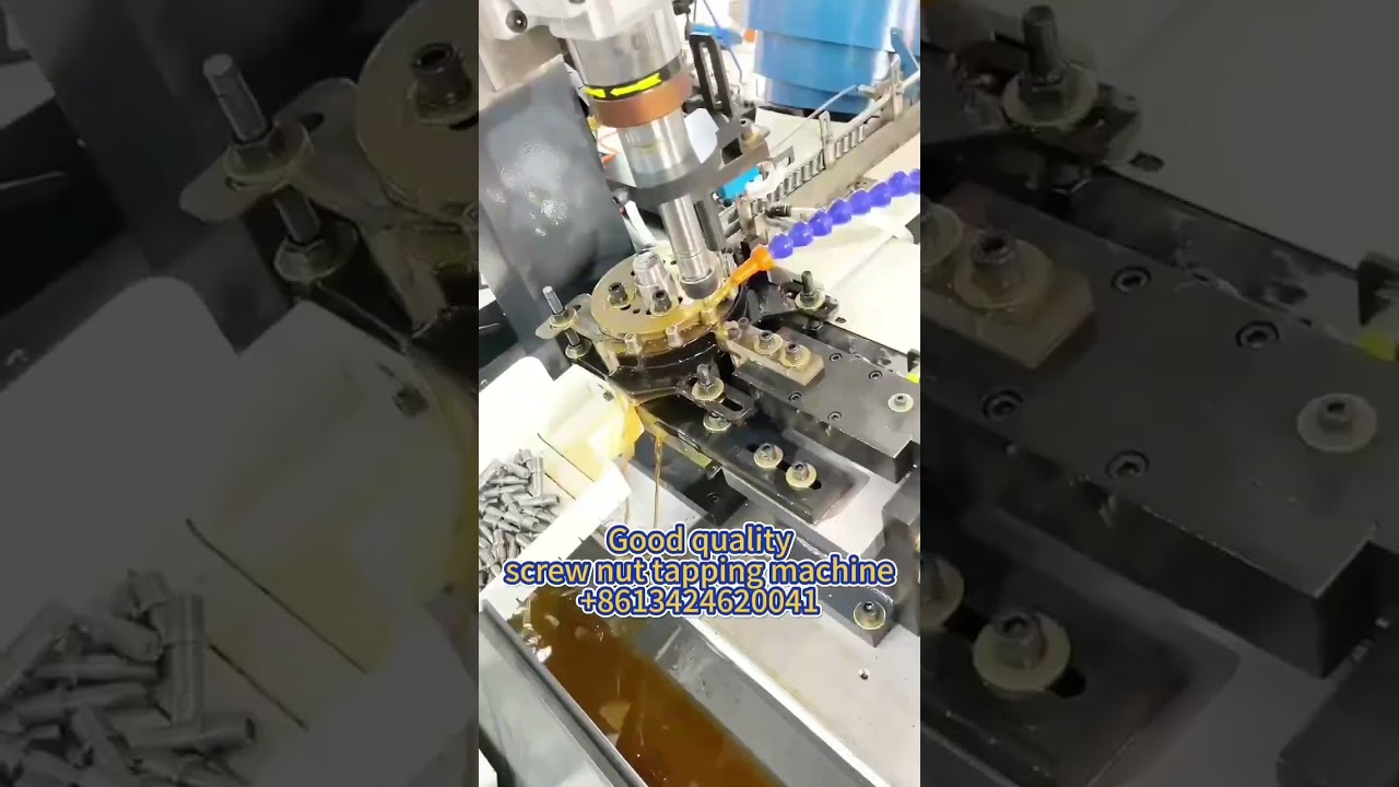 Automatic Nut Tapping Machine, Nut over-tapper, #screwnut #nuttappingmachine #tappingmachine