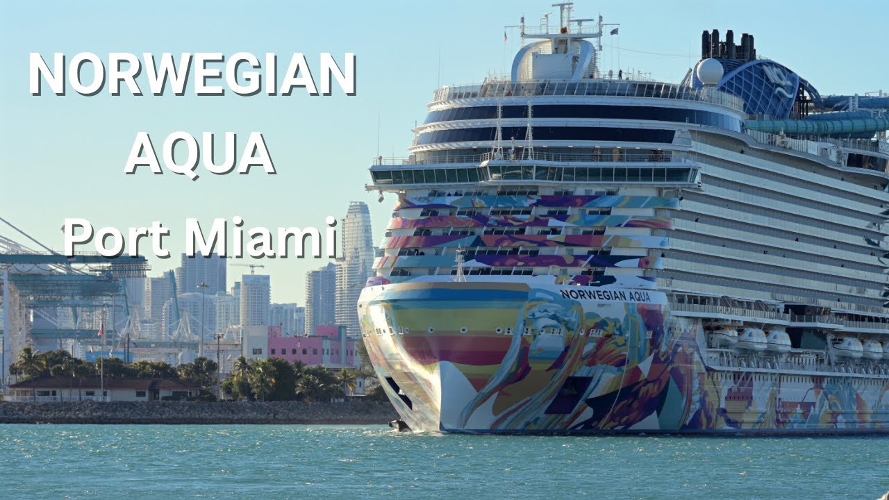 Norwegian Aqua’s Grand Departure! Leaving Miami via Government Cut 🚢🌊