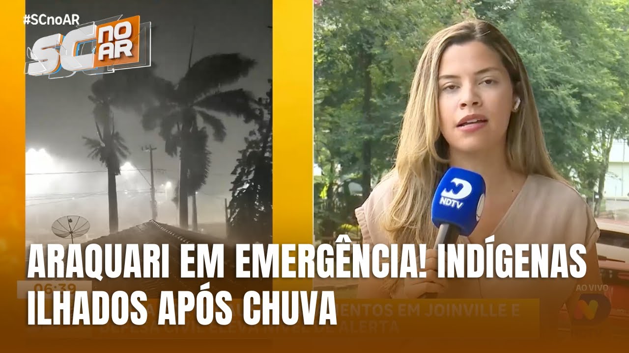 Temporal causa destruição em Araquari e deixa indígenas ilhados
