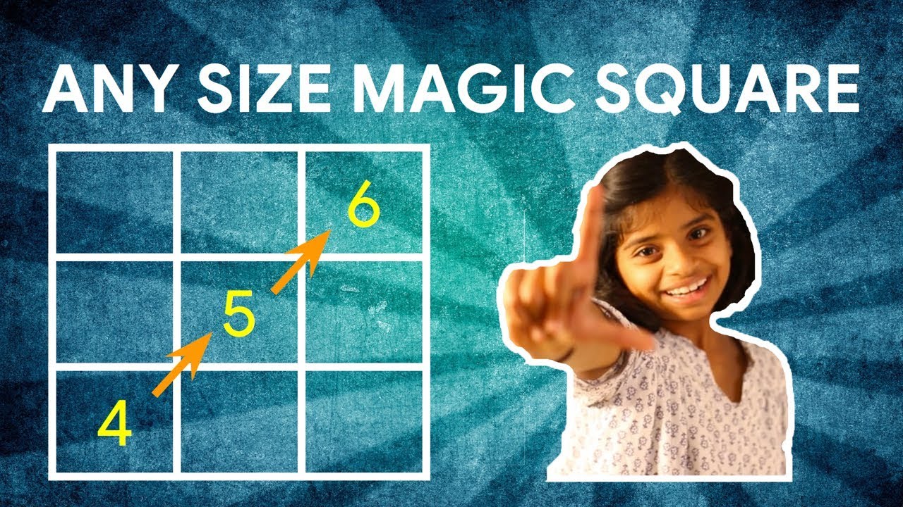 Any Size Magic Square - Simple Three Step Method #LearnWithDiva
