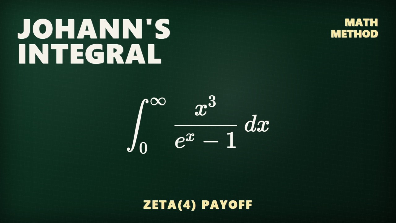 Feynman integration example 101 - Johann’s Integral