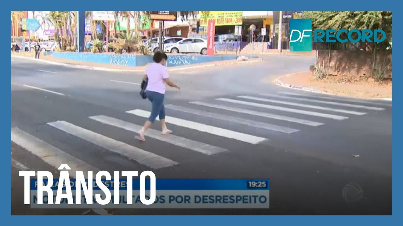 Cresce número de motoristas multados por desrespeitar faixas de pedestres no DF
