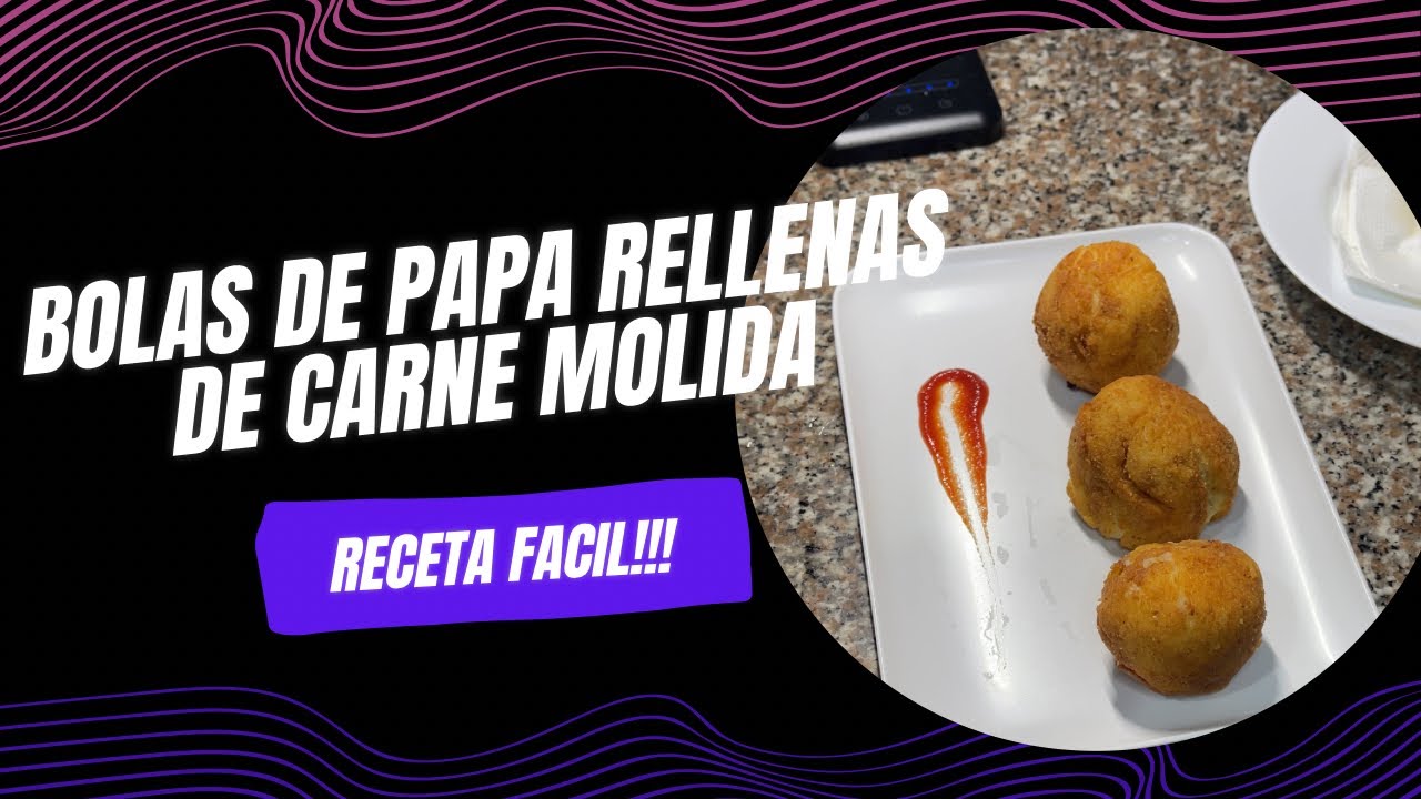 Bolas de papa rellena de carne molida!!! Receta fácil y deliciosa!!