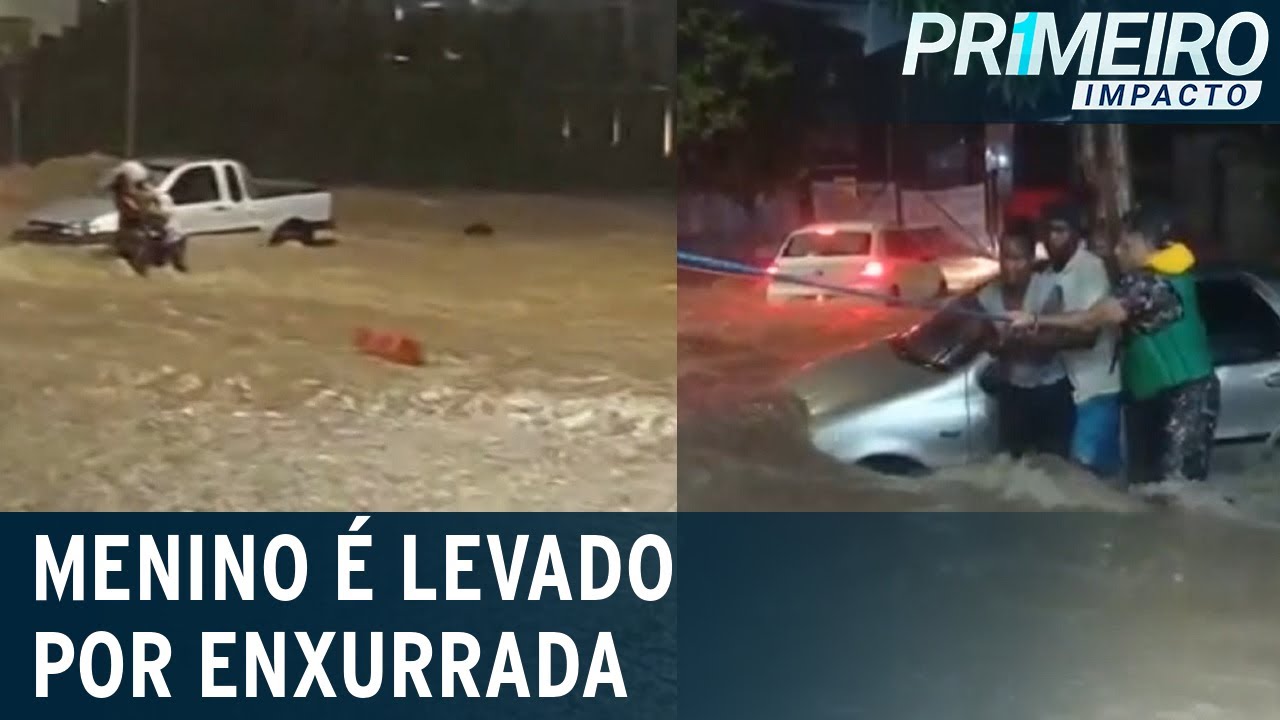 Chuvas em MG: menino é arrastado e cabeleireiro usa “kit alagamento” | Primeiro Impacto (09/12/22)