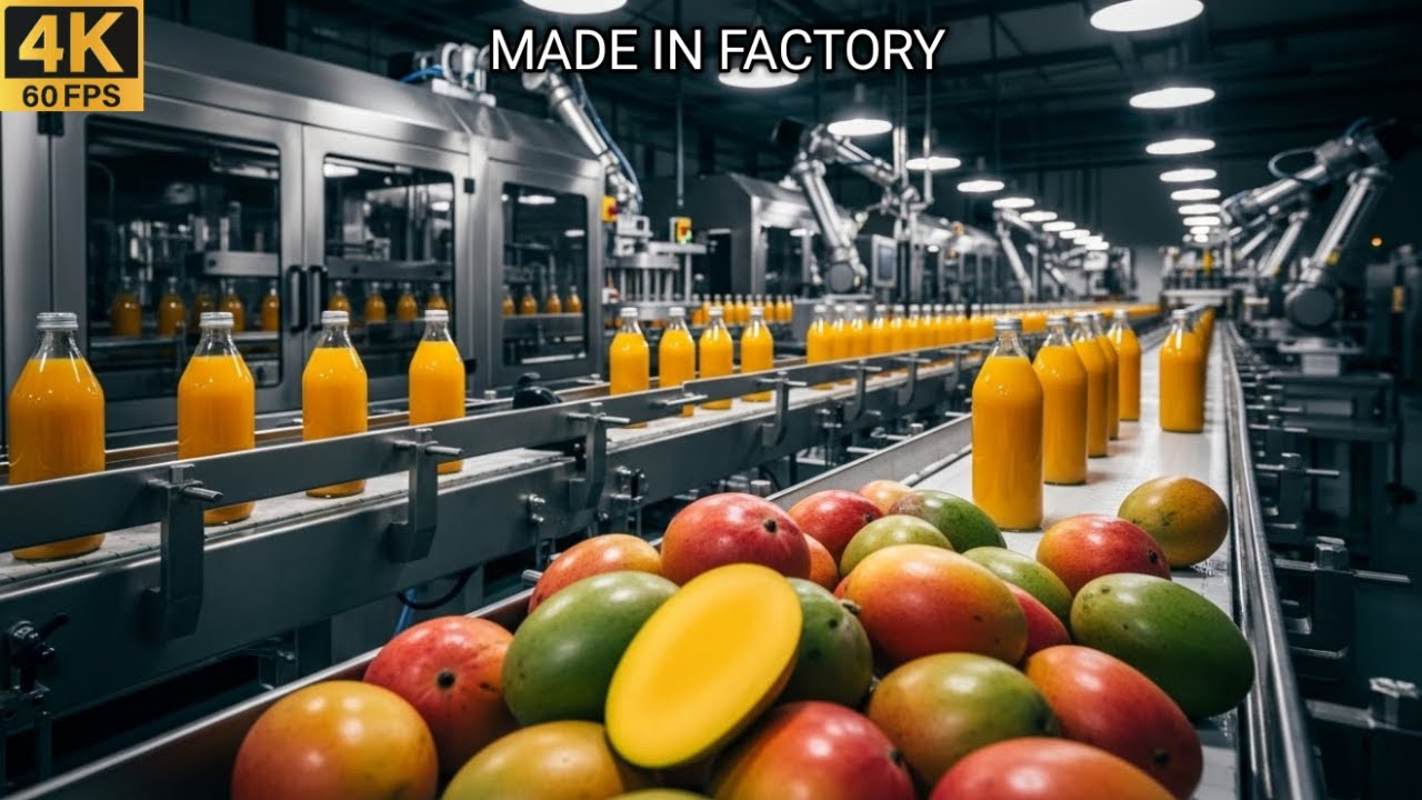 How Mango Juice Is Made | Factory Process Documentary | From Farm to Bottle