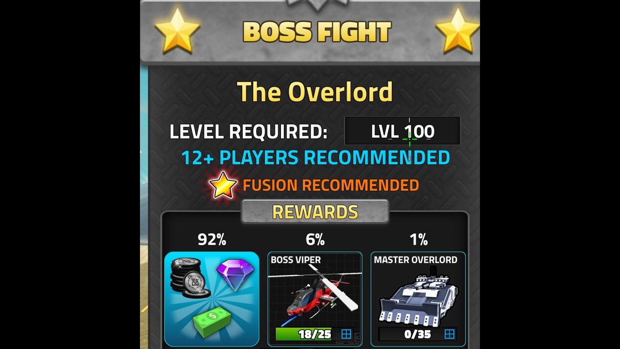 Overlord Boss Fight -- How to do in military tyccon