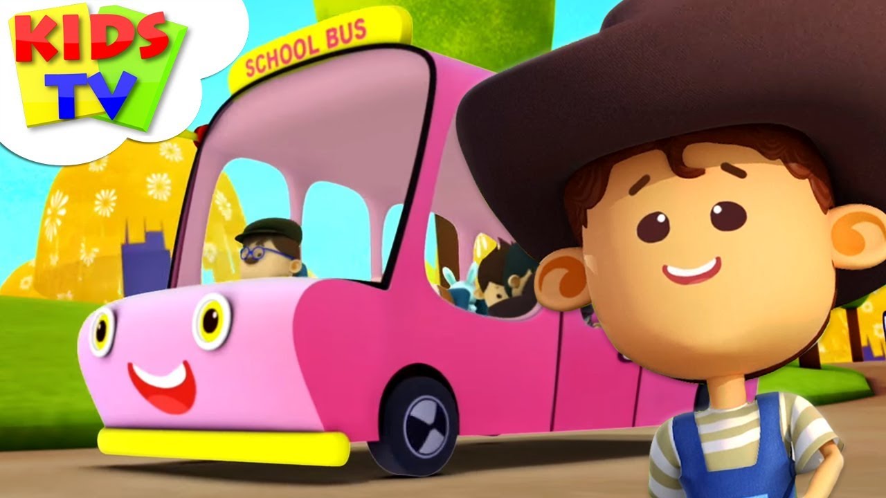 Wheels On The Bus | Little Eddie Cartoons | +More Nursery Rhymes - Kids TV