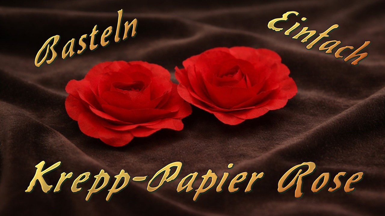 Super einfach: Rose aus Krepp-Papier basteln