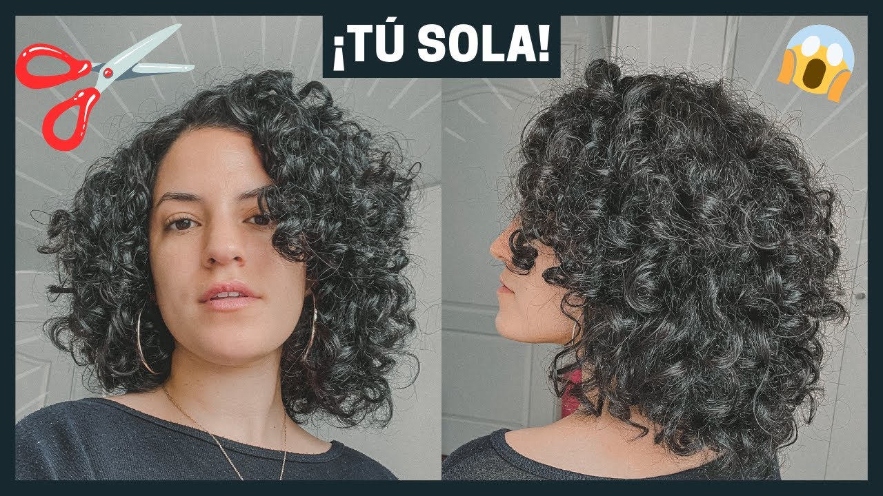 💇🏻‍♀️¿Cómo CORTARME el Cabello Rizado CORTO en CAPAS Yo Misma?🤩 Corte de pelo para mujer (EN CASA🏠)