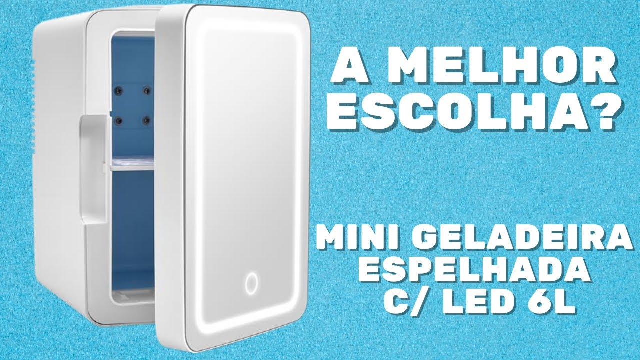 Unboxing - Mini Geladeira Espelhada C/ Led 6l Branca Trivolt 12v/110v/220v Com Ca - TV017