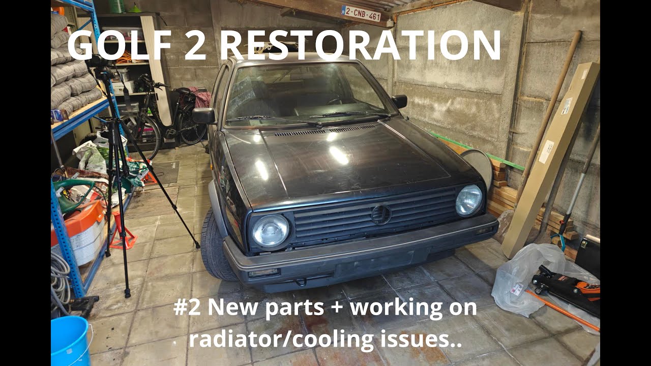 New parts + working on radiator/cooling issues.. GOLF 2 RESTORATION PROJECT #2