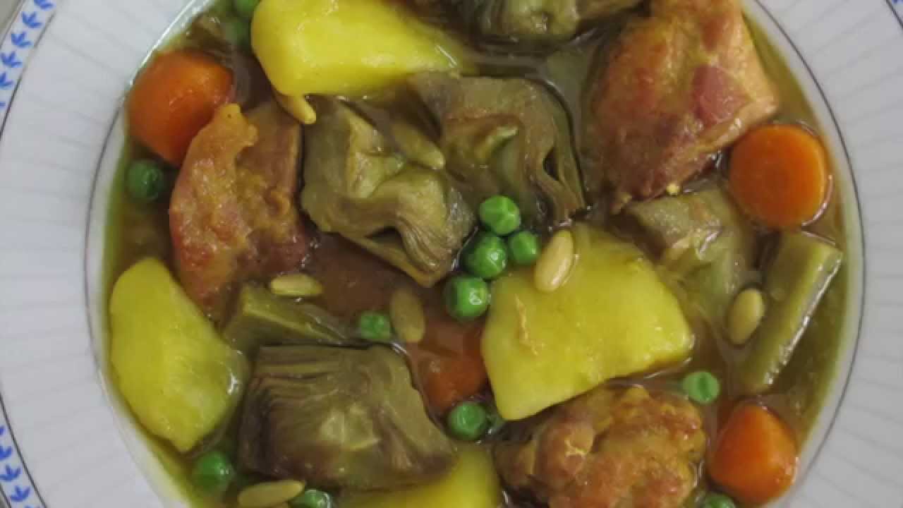 GUISO DE POLLO CON ALCACHOFAS (Chicken Stew with Artichokes)