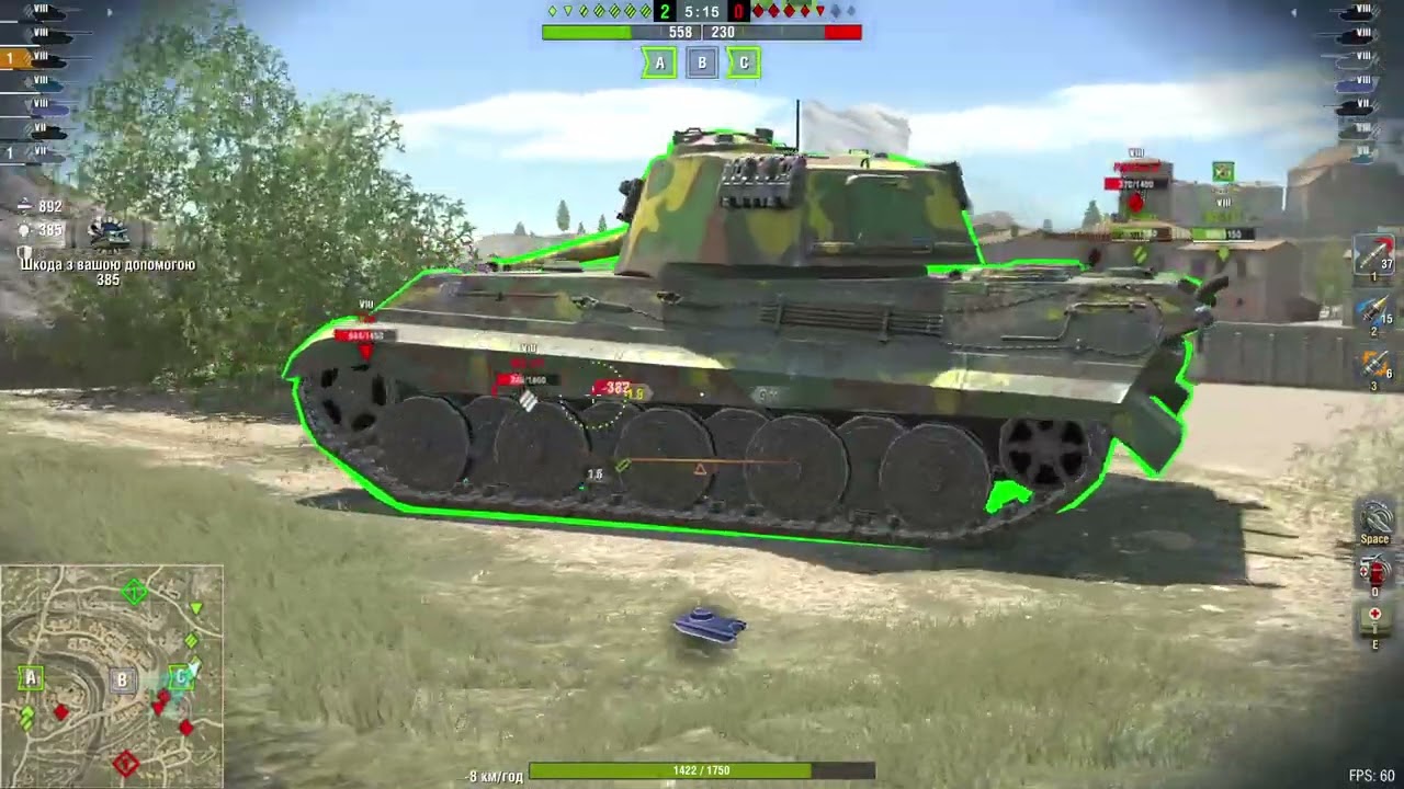 WoT Blitz. Progetto CC55 mod. 54. Ворожі ВТ-САУ