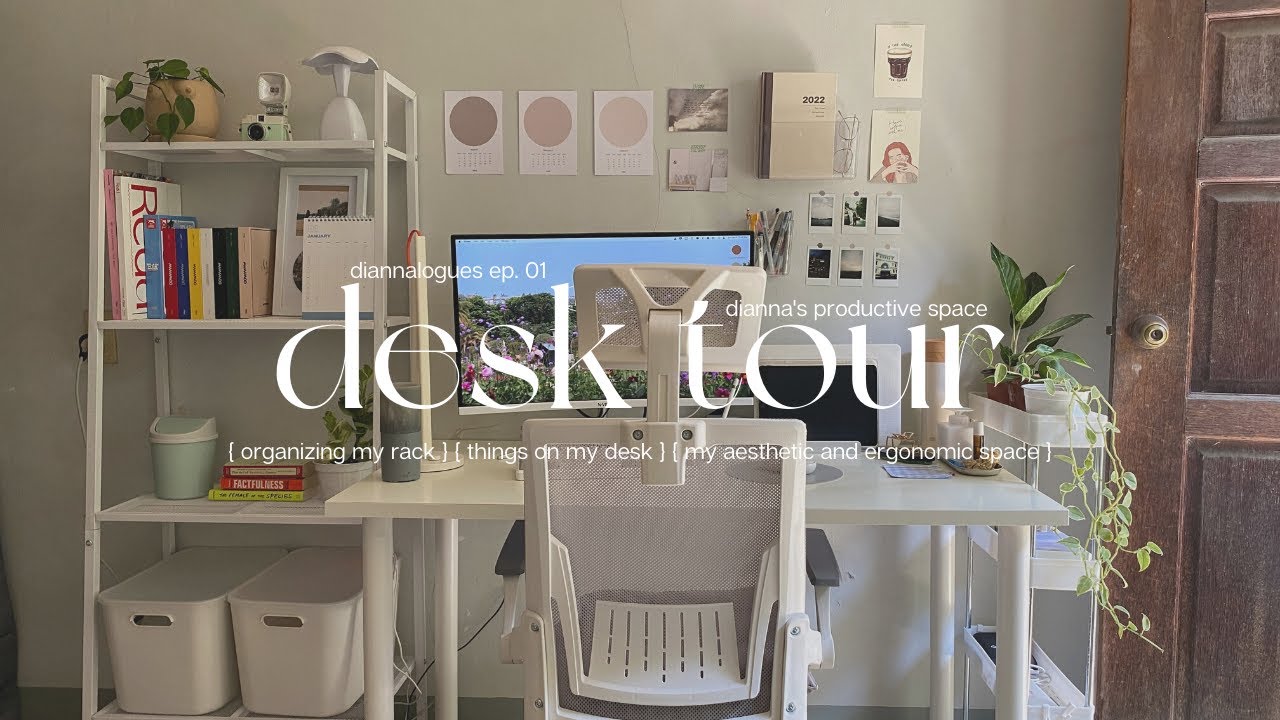 d-log 01. DESK SETUP TOUR VLOG: korean aesthetic | minimalist | functional | ergonomic desk setup