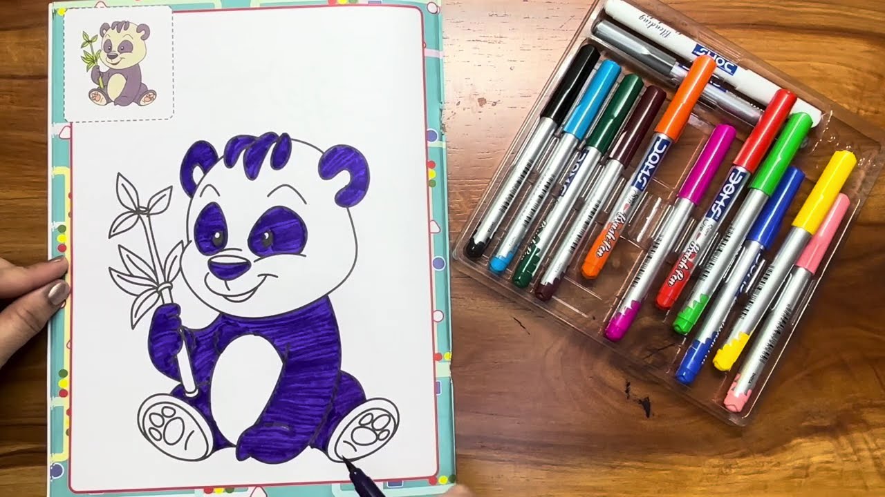 How to color a cute teddy bear