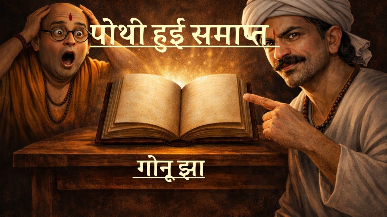 पंडित रह गए हैरान! गोनू झा ने पोथी ही समाप्त कर दी hindi story kathasahityaa