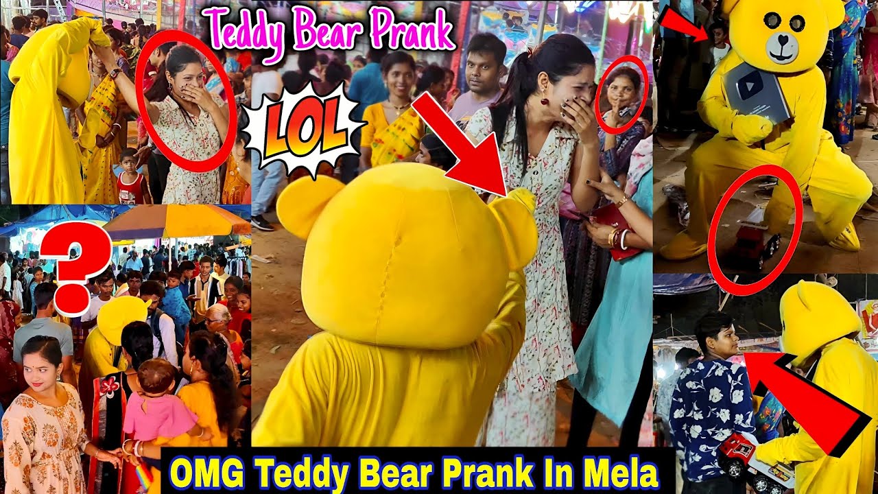 Keshiary Barowary Mela Teddy Bear Prank/Teddy Bear Prank Mela🤣/Teddy Prank cute girl in mela part 3