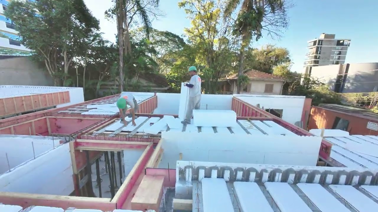 Casa Sol do Outono &ndash; Arquitetura Inovadora em EPS | EcoHaus Joinville &ndash; Etapa V3 - @DroneJoinville