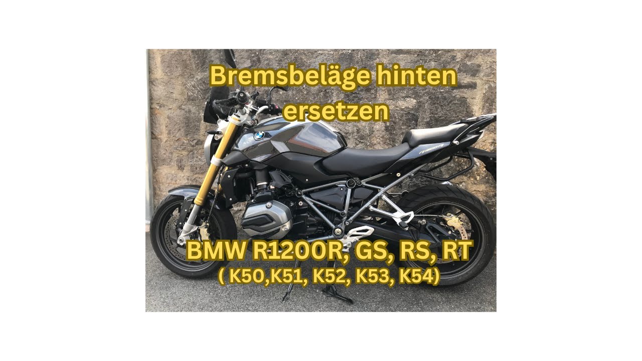 Bremsbeläge hinten wechseln BMW R1200